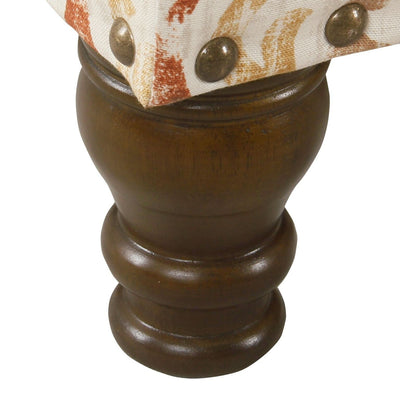 Banc de rangement rembourré Copper Grove Muscari avec bordure cloutée