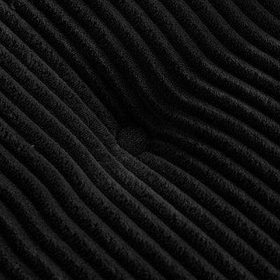 Canapé pouf rembourré en velours côtelé et mousse à mémoire de forme avec pouf - 48,4 L x 67,7 l x 24,4 H