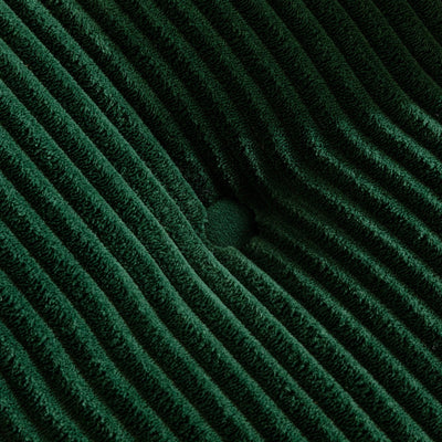 Canapé pouf rembourré en velours côtelé et mousse à mémoire de forme avec pouf - 48,4 L x 67,7 l x 24,4 H