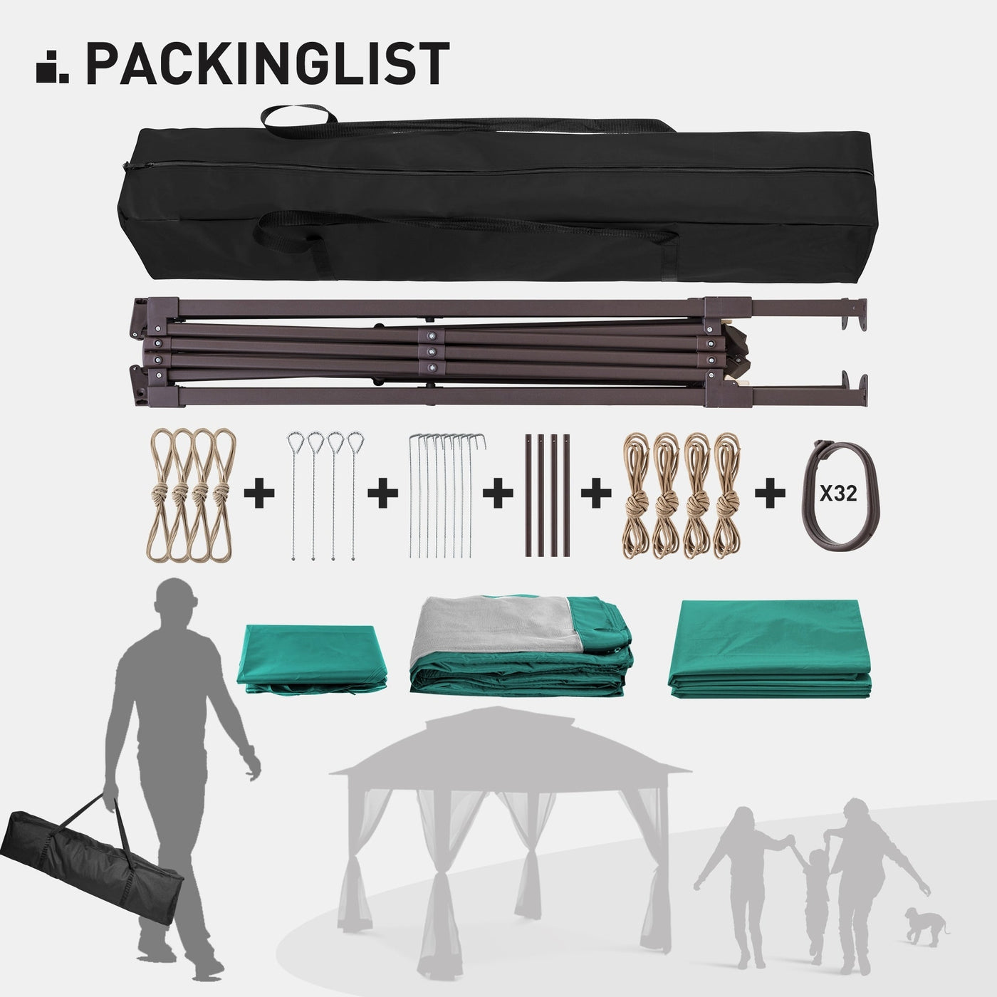 Gazebo escamotable en acier Cozywor de 11 pi x 11 pi avec moustiquaire