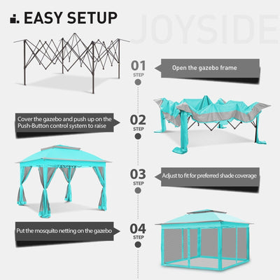 Gazebo escamotable en acier Cozywor de 11 pi x 11 pi avec moustiquaire