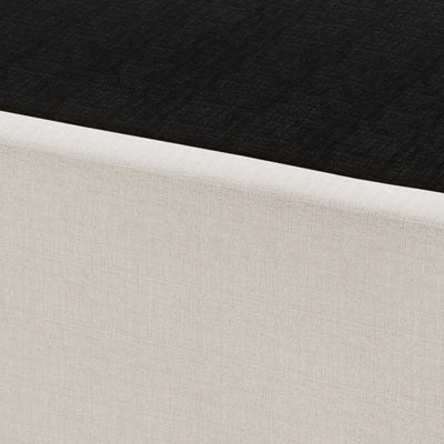 Sommier à ressorts en bois massif CraftPorch de 5 pouces avec lattes en bois et revêtement en lin gris chaud