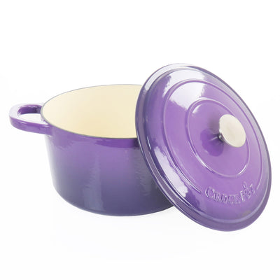 Cocotte en fonte émaillée Crock-Pot Artisan, 2 pièces, 5 litres, avec couvercle, couleur lavande