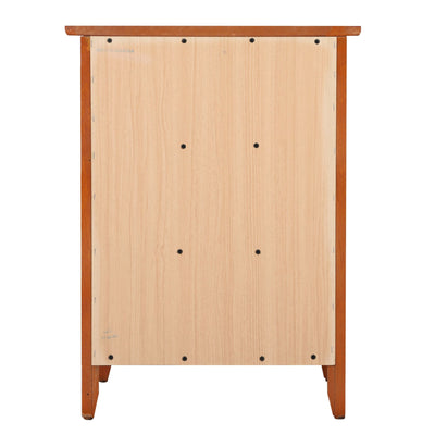 Table de chevet transitionnelle en bois à 3 tiroirs Daniel