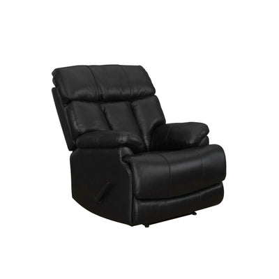 Fauteuil inclinable manuel extensible avec repose-pieds en cuir véritable marron de qualité supérieure Davin