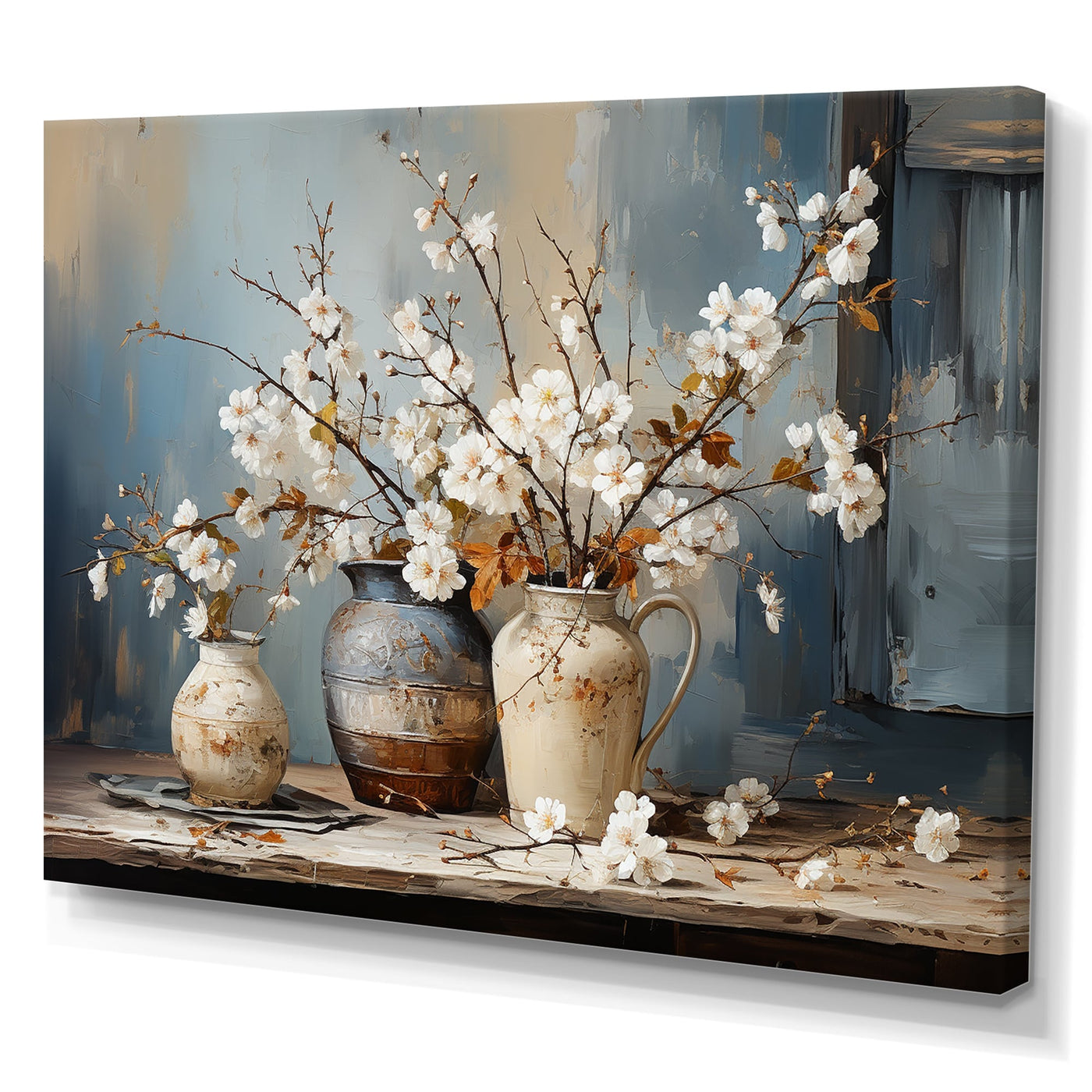 Designart Poterie et fleurs Nature morte I Arbre Toile murale Art
