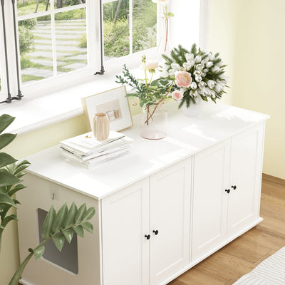 Meuble de dissimulation pour bac à litière pour chat et toilettes privées pour animaux de compagnie