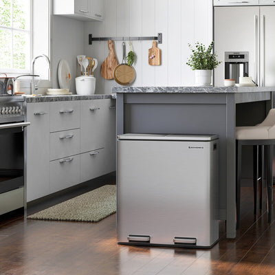 Poubelle double, 2 poubelles de 8 gallons