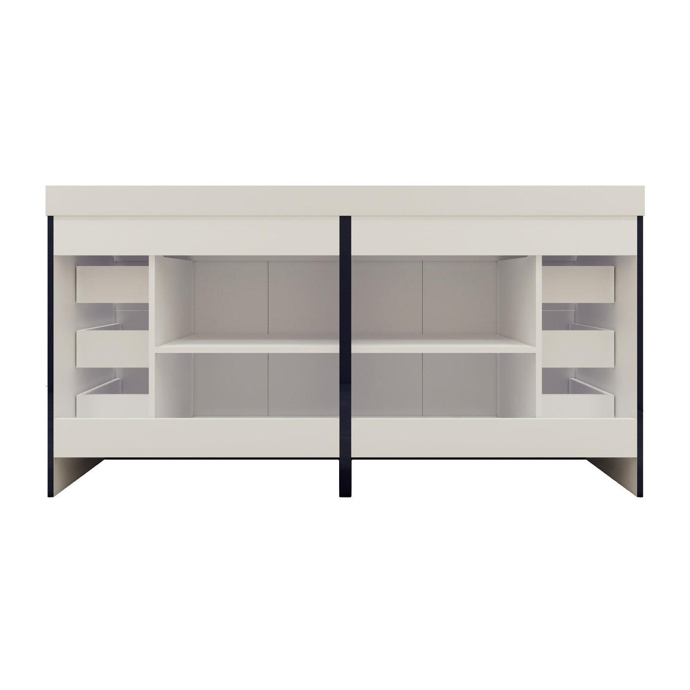 Meuble-lavabo autoportant Eliza de 72 po avec double vasque