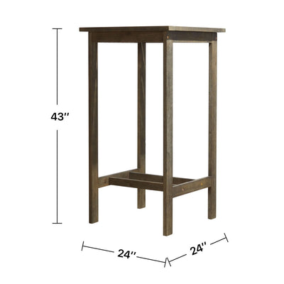 Ensemble de salle à manger avec table de bar et chaises en bois Emilio