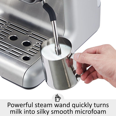 Cafetière expresso avec moulin, réservoir d'eau de 2,8 L