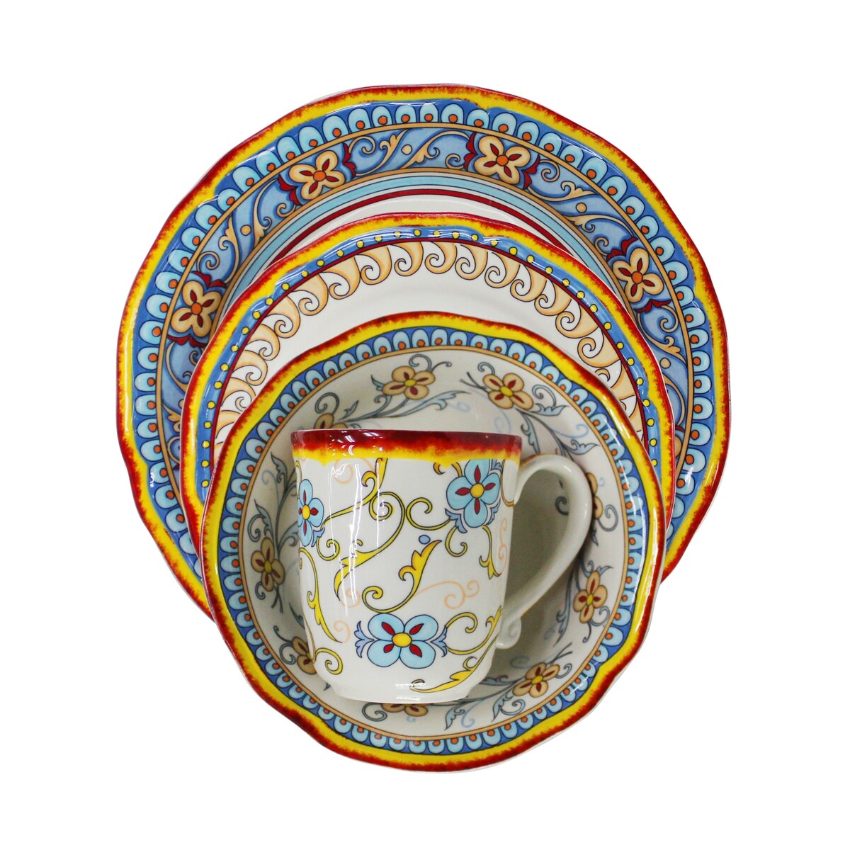 Service de table 16 pièces Euro Ceramica Duomo (service pour 4) - Style italien