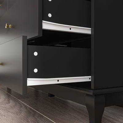 Commode double à 10 tiroirs pour chambre à coucher, commode blanche, grand espace de rangement