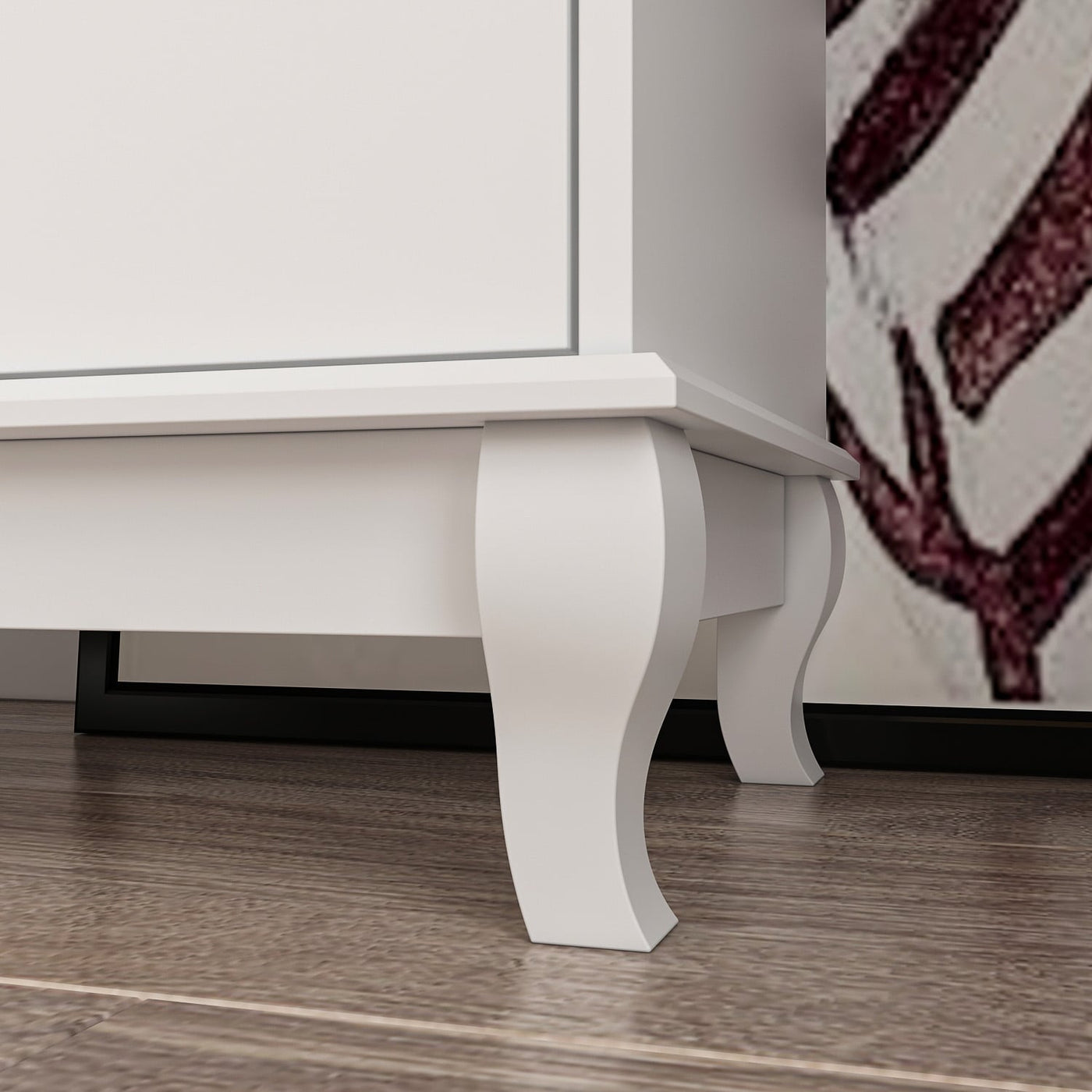 Commode double à 10 tiroirs pour chambre à coucher, commode blanche, grand espace de rangement