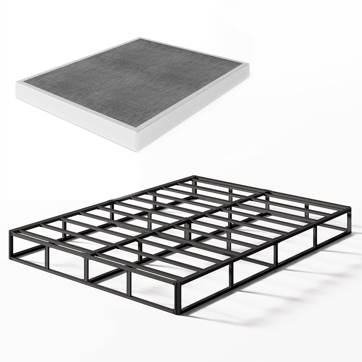 Ressort métallique à profil bas de 5 pouces, structure robuste avec revêtement gris