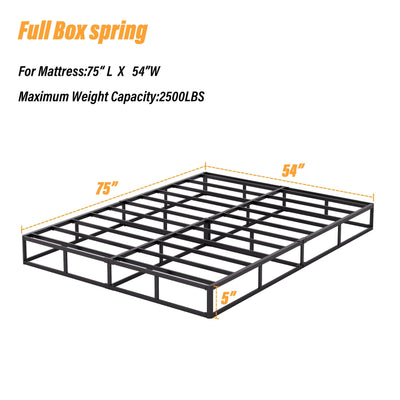 Ressort métallique à profil bas de 5 pouces, structure robuste avec revêtement gris