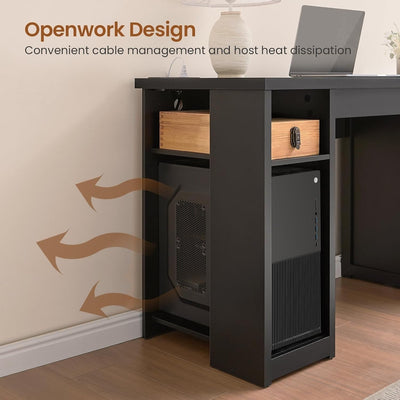 Bureau de direction de ferme Bureau à domicile Tiroir de classement Support d'écran Prise de courant