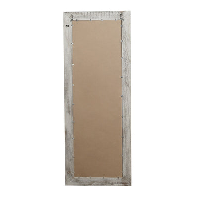Miroir de sol pleine longueur avec cadre en bois rustique de style ferme - 65 x 24