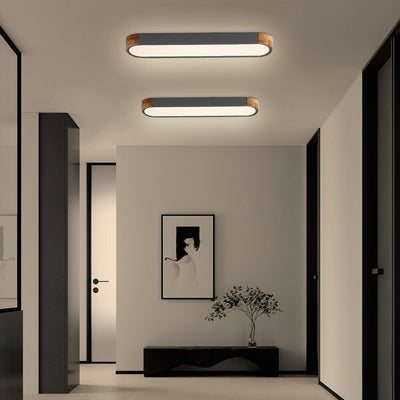 Plafonnier LED ovale à intensité variable Farmhouse Wood - 37 3000 K/6000 K