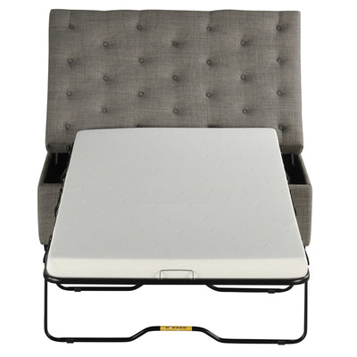 Canapé-lit pliant, ottoman de 49,6 pouces avec un canapé-lit pliant, canapé-lit ottoman convertible avec matelas à mémoire de forme et design capitonné