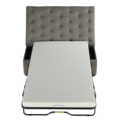 Canapé-lit pliant, ottoman de 49,6 pouces avec un canapé-lit pliant, canapé-lit ottoman convertible avec matelas à mémoire de forme et design capitonné