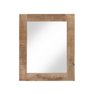 Miroir mural rustique en bois massif naturel Carina de Furniture of America
