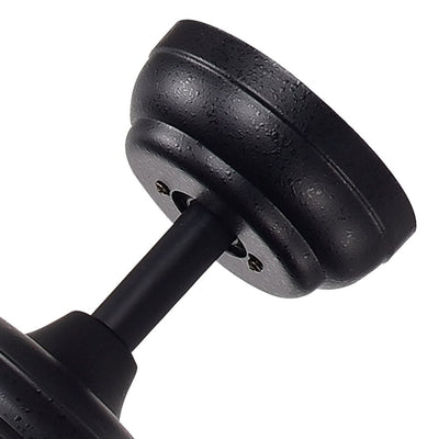 Ventilateur de plafond Garlow noir mat à 5 pales avec lustre en cristal et coupelles en forme de fleurs (télécommande incluse) - 52 pouces de diamètre