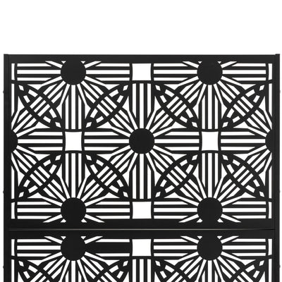 Paravent de confidentialité à 3 panneaux galvanisé à motifs floraux de 6 pieds de Glitzhome