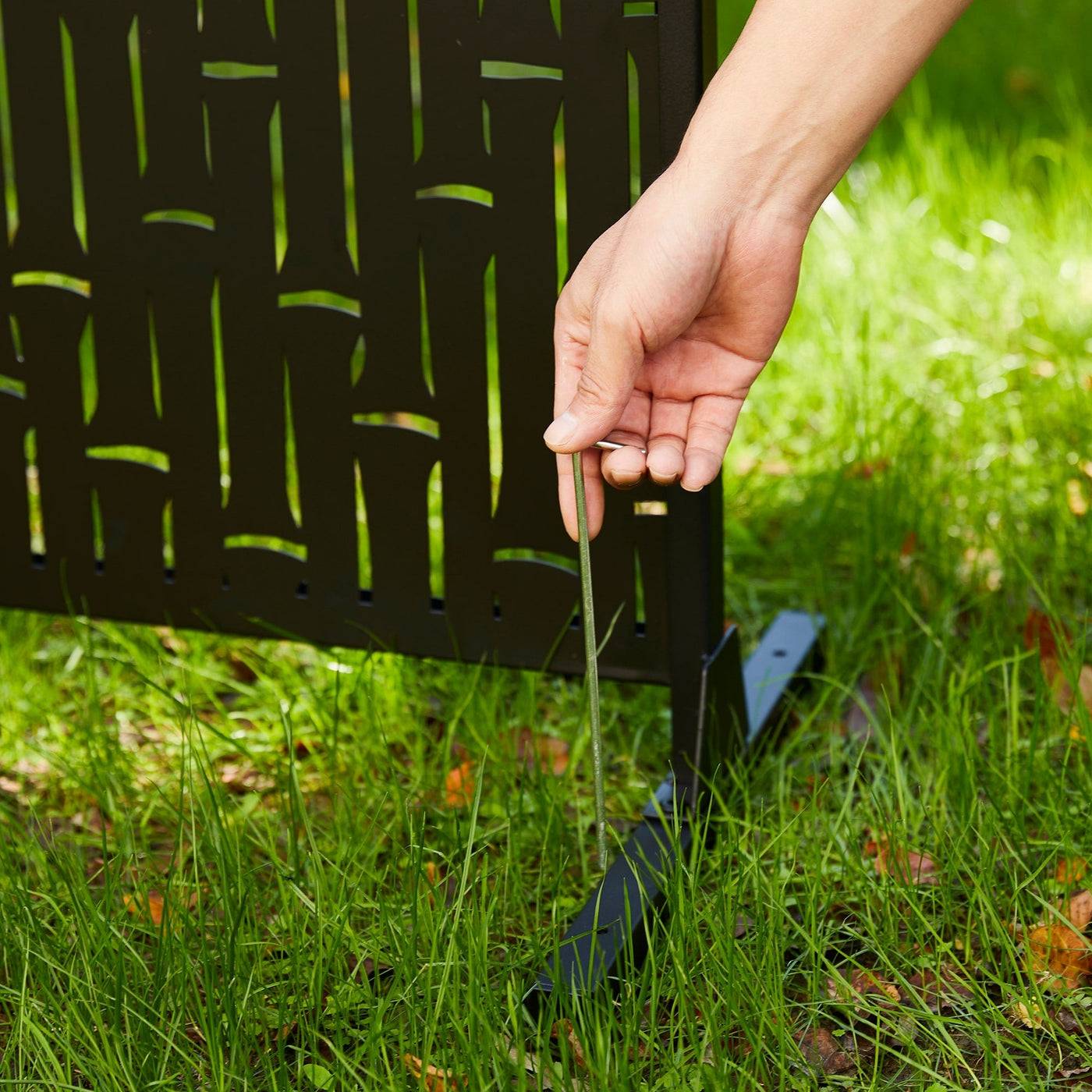 Paravent de confidentialité à 3 panneaux galvanisé à motifs floraux de 6 pieds de Glitzhome