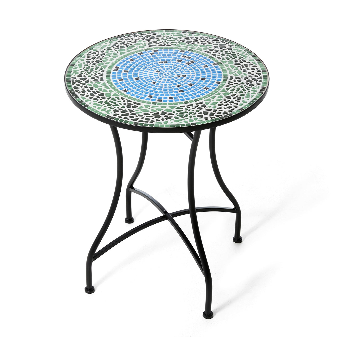 Ensemble bistrot pliant d'extérieur en métal Glitzhome 3 pièces avec table et chaises