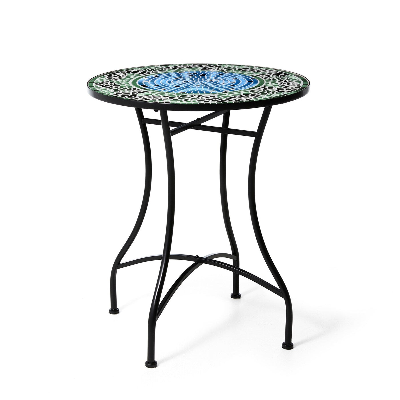 Ensemble bistrot pliant d'extérieur en métal Glitzhome 3 pièces avec table et chaises