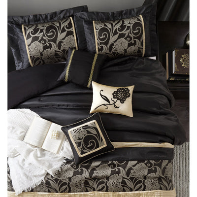 Ensemble de couette 9 pièces Nanshing Brie en jacquard floral