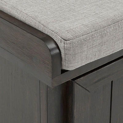 Banc de rangement Granger avec coussin d'assise en lin par iNSPIRE Q Classic