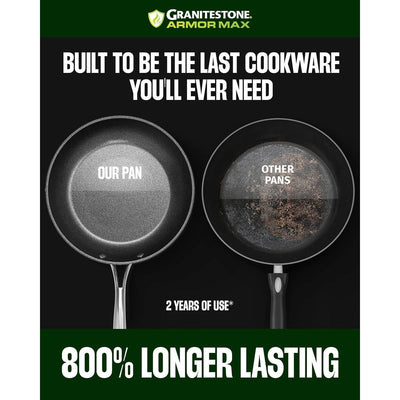 Batterie de cuisine anodisée dure Granitestone Armor Max 14 pièces