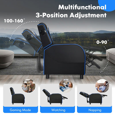 Fauteuil de massage inclinable Gymax en cuir synthétique