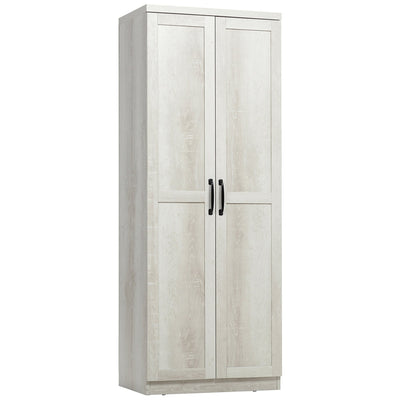 HOMCOM 63 Garde-manger de cuisine 2 portes, meuble de rangement indépendant avec étagères à 5 niveaux et 2 étagères réglables pour salle à manger