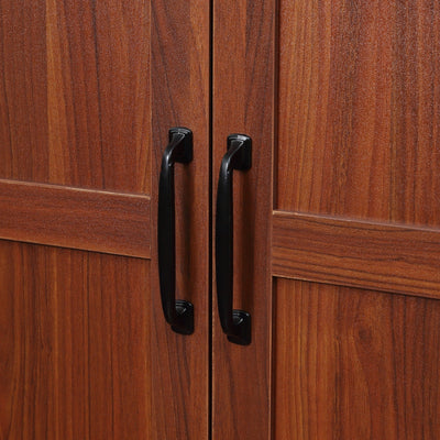 HOMCOM 63 Garde-manger de cuisine 2 portes, meuble de rangement indépendant avec étagères à 5 niveaux et 2 étagères réglables pour salle à manger