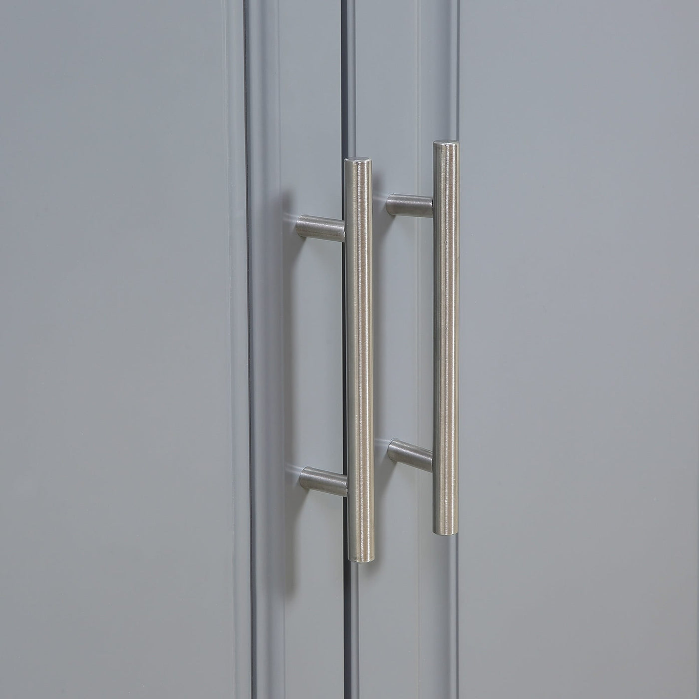 Îlot de cuisine roulant HOMCOM avec rangement, chariot de cuisine portable avec plateau en acier inoxydable, gris - N/A