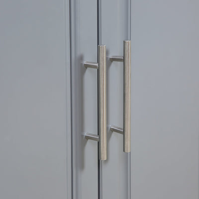 Îlot de cuisine roulant HOMCOM avec rangement, chariot de cuisine portable avec plateau en acier inoxydable, gris - N/A