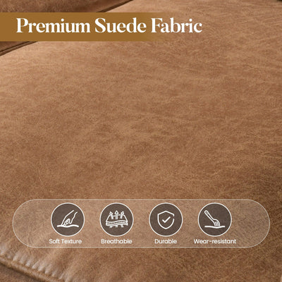 Canapé 3 places rembourré HOOOWOOO Mid-Century avec pieds en bois pour salon