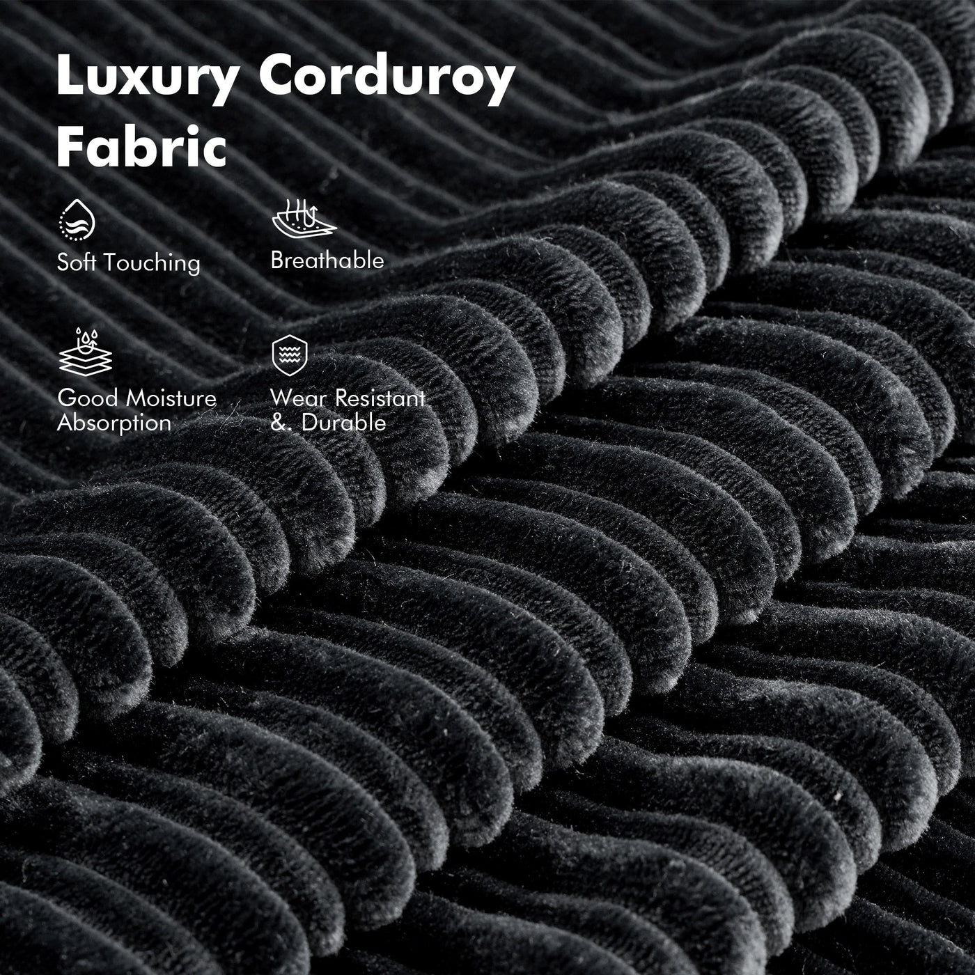 Canapé pliant moderne en velours côtelé HOOOWOOO