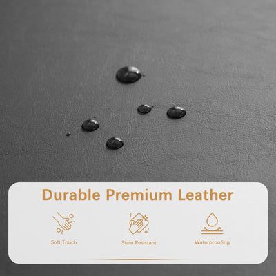 Pouf de rangement rectangulaire rembourré 50,3 x 17,50 x 18 po - Similicuir