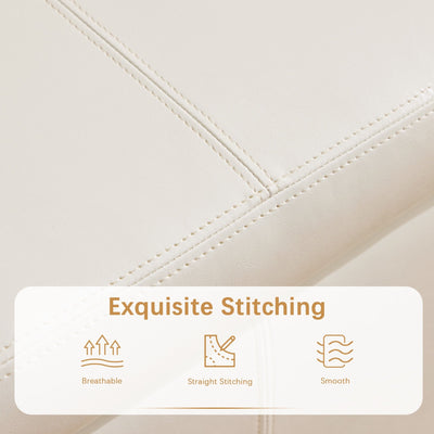 Pouf de rangement rectangulaire rembourré 50,3 x 17,50 x 18 po - Similicuir