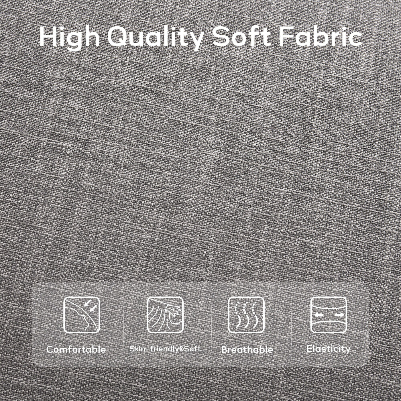 Banc d'entrée rembourré en tissu, banc de chambre pour bout de lit beige, bois massif 44 pouces