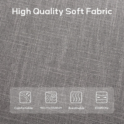 Banc d'entrée rembourré en tissu, banc de chambre pour bout de lit beige, bois massif 44 pouces