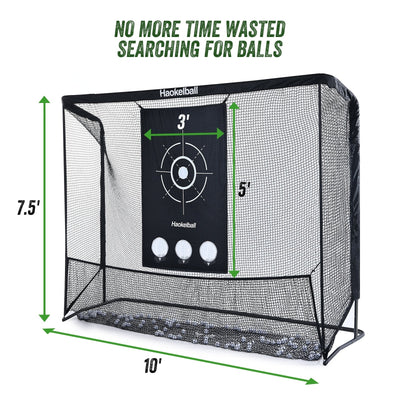 Filet de golf Haokelball 10x7,5 pieds Filet d'entraînement de golf avec tissu cible Filet de frappe de golf robuste