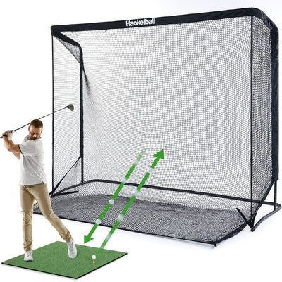 Filet de golf Haokelball 10x7,5 pieds Filet d'entraînement de golf avec tissu cible Filet de frappe de golf robuste
