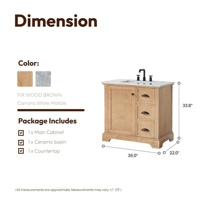 Meuble-lavabo Hervas avec plateau en marbre naturel sans miroir