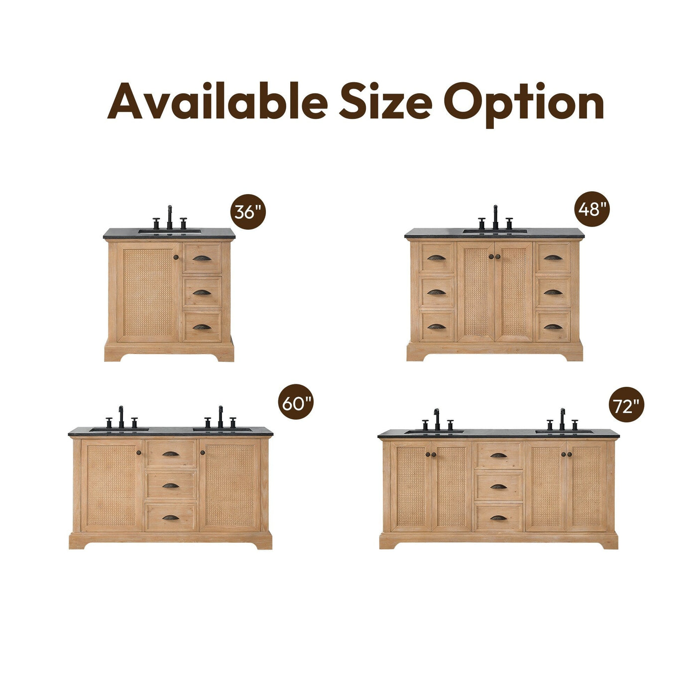 Meuble-lavabo Hervas avec plateau en marbre naturel sans miroir