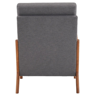 Chaise de loisirs à dossier haut en bois massif avec accoudoirs et dossier Chaise d'appoint